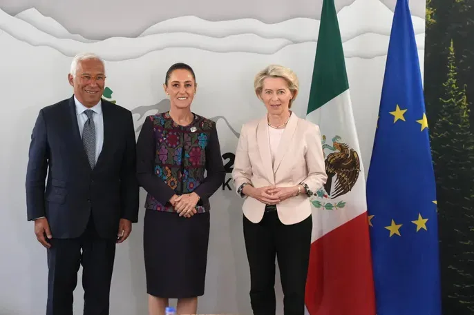 En G7, dialoga Claudia Sheinbaum sobre actualización del acuerdo comercial entre México y la Unión Europea