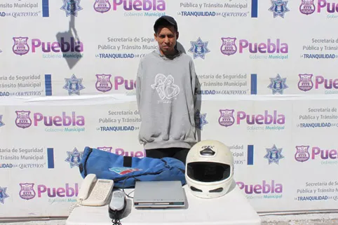 Policía Municipal aseguró a presunto asaltante de negocio