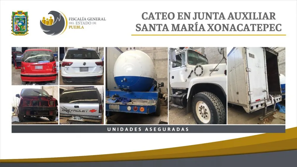 Fiscalía Puebla cateó inmueble con vehículos de procedencia ilícita
