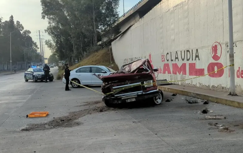 Volcadura de camioneta
