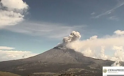 PC recomienda no acercarse a menos de 12 km del cráter del Popocatépetl