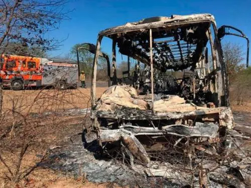 Al menos 42 muertos tras incendiarse autobús en Zimbabue