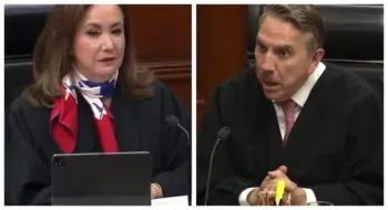 Ministra Esquivel vota a favor de clasificar obras de Presidencia y ministros le explican la sentencia