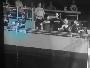 Fanático de beisbol vomita a otros aficionados