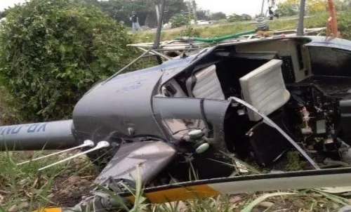 Se desploma helicóptero en Veracruz