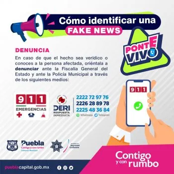 Exhorta SSC de Puebla evitar difundir Fake News