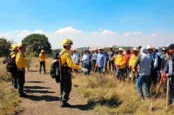 Ayuntamiento de Puebla capacita a 70 ejidatarios para el combate de incendios forestales