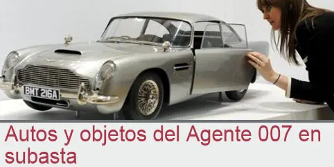 Autos y objetos del Agente 007 en subasta