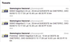 Sismo de 4.9 grados sacude centro del país