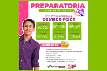 El SMDIF Puebla abre convocatoria para inscripciones al programa de Preparatoria Híbrida