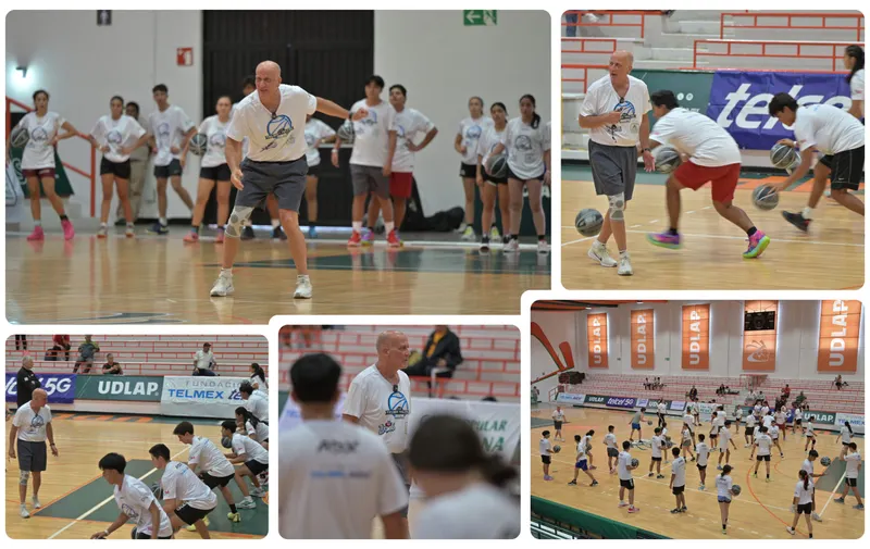 En la UDLAP se vivió una cátedra de baloncesto de alto nivel impartida por coach ex NBA