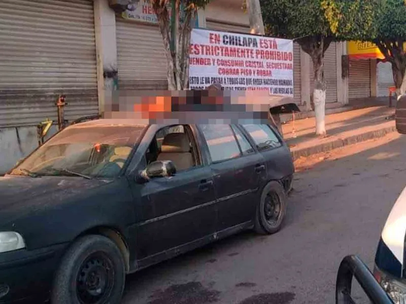 Dejan seis cabezas humanas en un vehículo en Guerrero
