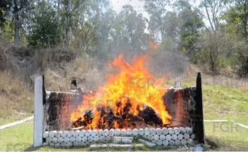 FGR incinera más de 195 kilos de droga asegurada en Puebla