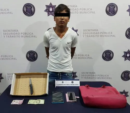 En prisión, probable asaltante de transeúnte; fue detenido por policías municipales de Puebla