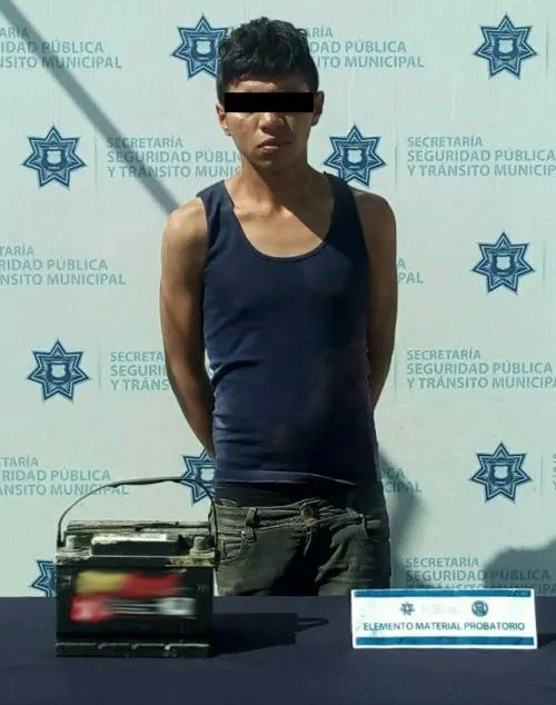 Detienen fuerzas municipales de Puebla a probable responsable de robo a casa habitación.
