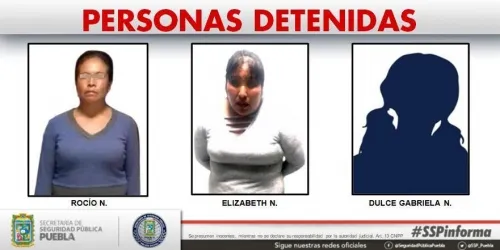La SSP Estatal de Puebla detuvo a tres personas presuntamente dedicadas al robo a comercios