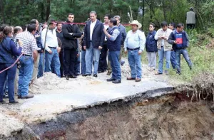Supervisa RMV zonas afectadas por lluvias en la Sierra Norte