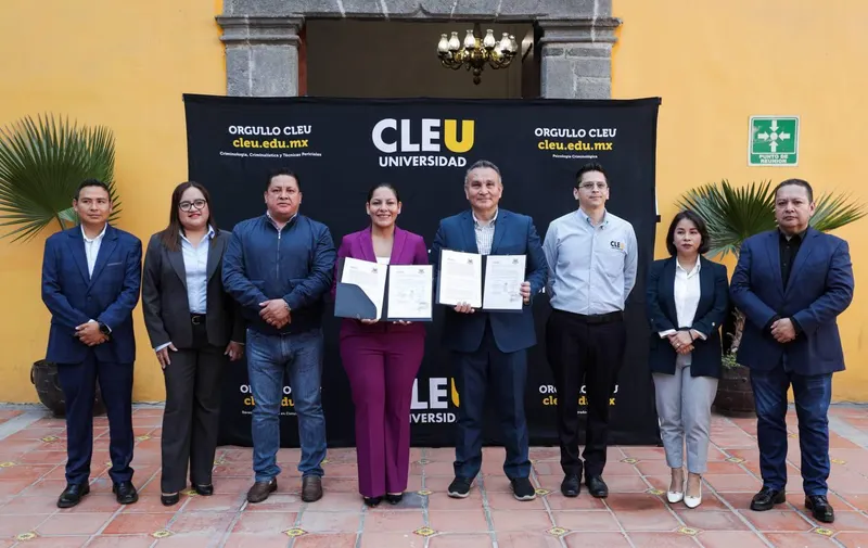 Signan San Andrés Cholula y CLEU convenio de colaboración en beneficio de la seguridad