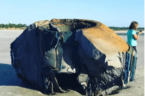 Encuentran extraño objeto de apariencia “alienígena” en una playa en EE. UU.