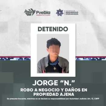 Detiene la SSC a hombre por robo a negocio y daños en propiedad ajena