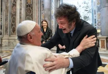 Encuentro entre el papa Francisco y el presidente argentino Javier Milei en el Vaticano