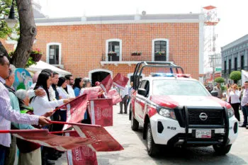 En Martes Ciudadano, Julio Huerta entrega cinco patrullas nuevas para Atlixco