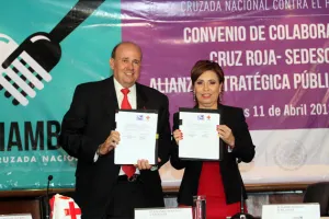Sedesol y Cruz Roja trabajarán en la Cruzada Nacional contra el Hambre