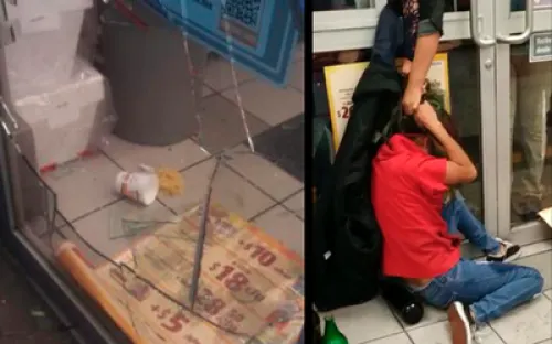 Empleada de OXXO es golpeada por clientes en Los Héroes