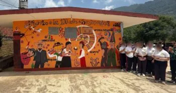 Inauguran mural “Rumbo a los 100 años de Secundarias Generales” en Cuautempan