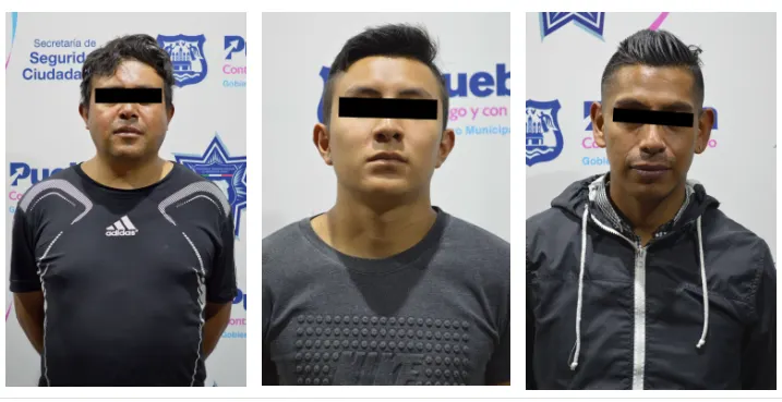 Tres extorsionadores fueron detenidos por la policía municipal de Puebla