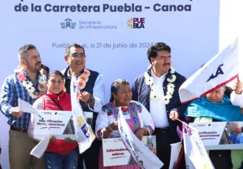 Sergio Salomón Céspedes inicia ampliación de la carretera Puebla-Canoa