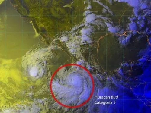 Huracán “Bud” se intensifica y alcanza la categoría 3
