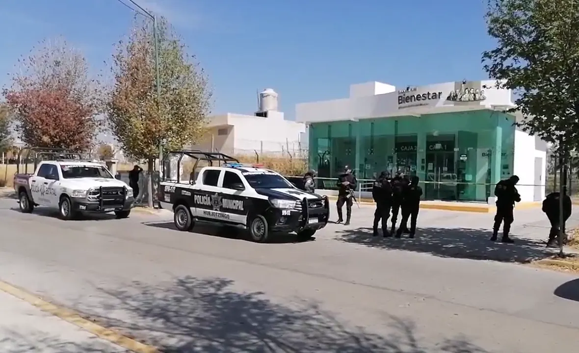 Hacen boquete en Banco del Bienestar de Huejotzingo