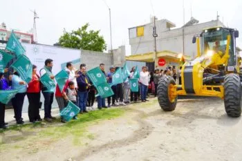 Ayuntamiento de Texmelucan inicia obra comunitaria con maquinaria entregada por el Gobierno del estado