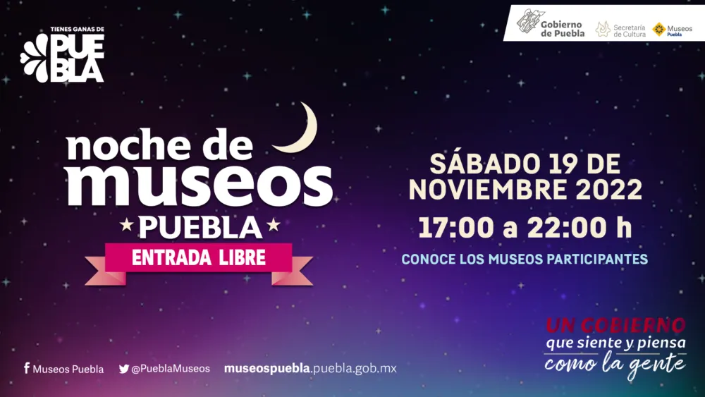 Cultura de Puebla invita a Noche de Museos y actividades artísticas