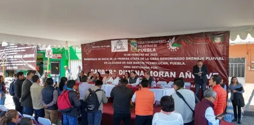 Inicia CEASPUE construcción de drenaje pluvial en San Martín Texmelucan