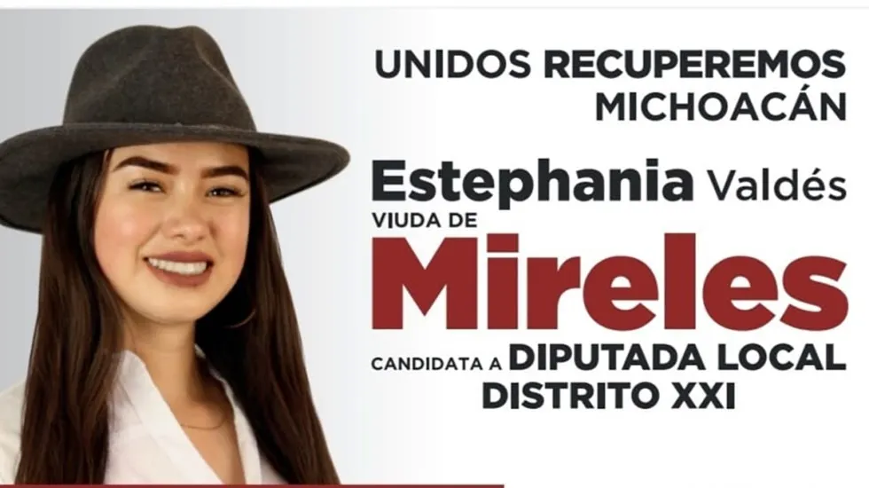Estephania Valdés promociona su candidatura en Michoacán como “viuda de Mireles”