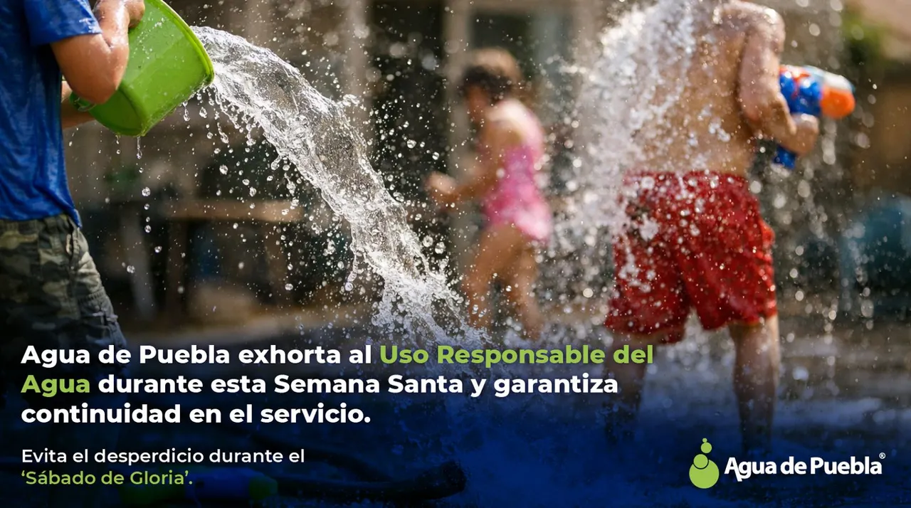 Agua de Puebla llama a cuidar el agua en Semana Santa ante temporada de estiaje