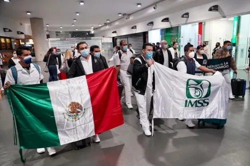 Personal médico del IMSS arriba a la CDMX para integrarse a la Operación Chapultepec