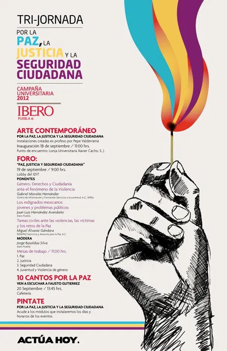Realizará Ibero Puebla Trijornada por la Paz, la Justicia y la Seguridad Ciudadana