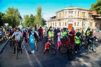 Rodada Bici Cultura 2022 congregó a más de 100 personas en la ciudad de Puebla