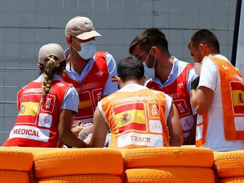 Marc Márquez sufre aparatoso accidente en MotoGP