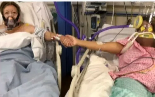 Madre se despide de sus hijas antes de morir por Covid y foto se hace viral