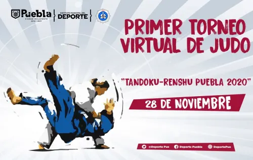 Invita Gobierno de la Ciudad de Puebla a participar en el primer Torneo Virtual de Judo 
