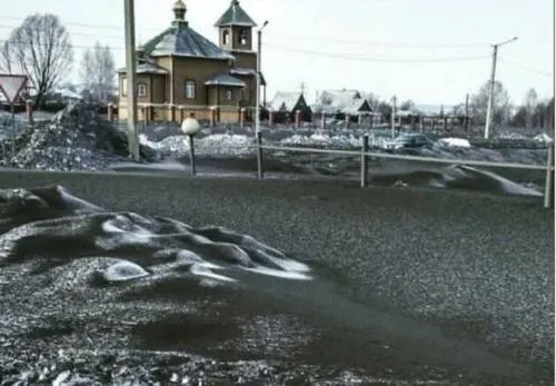 Nieve negra en Siberia