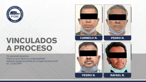 Por el doble homicidio en Los Ángeles Tetela, FGE obtuvo vinculación a proceso contra cuatro hombres