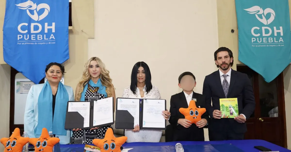 CDH Puebla firma convenio para fortalecer la atención a la niñez y adolescencia