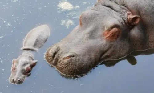 Nace bebé de hipopótamo en Zoológico de Zacango