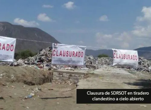 Clausura SDRSOT tiradero clandestino a cielo abierto en Palmar de Bravo