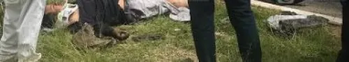Motociclista cae en bache y se fractura la pierna en la Recta a Cholula